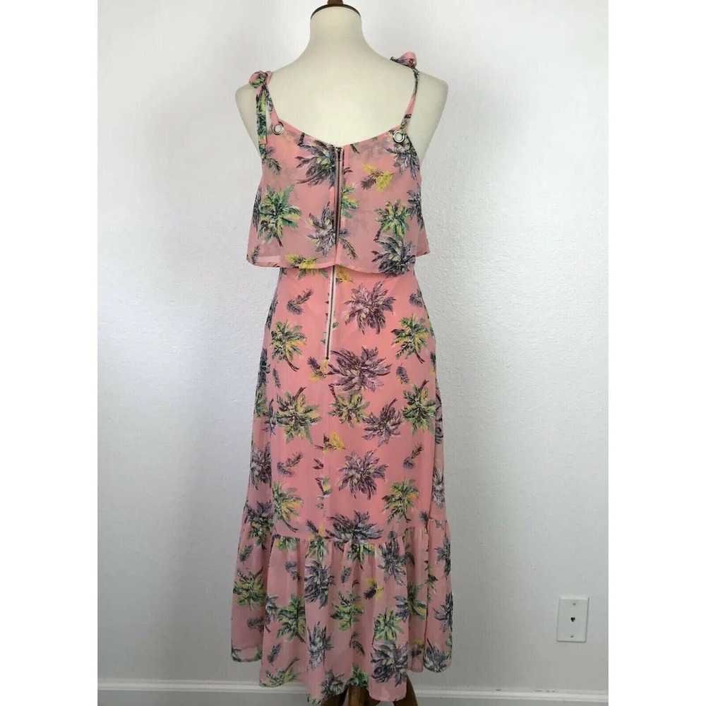 Line + Dot Ruffled Riza Palm Tree Midi Tank Dress - Picture 4 of 12